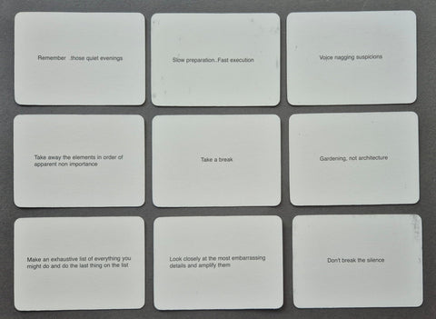 Oblique Strategies Card Box